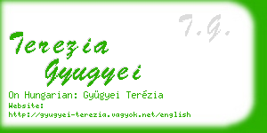 terezia gyugyei business card